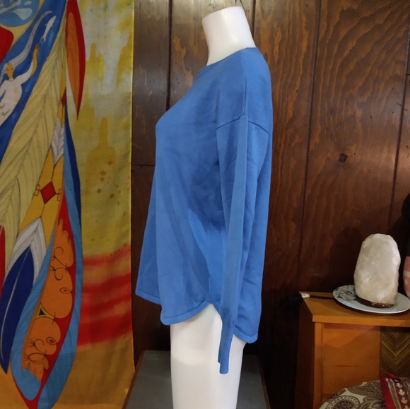 Size S blue casual Lightweight crew neck Sweater Relaxed fit - Picture 8 of 10